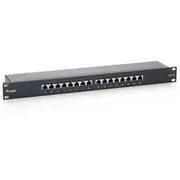 Equip 19 patch panel 16 port 1U cat.6 shielded black  326416 Serveru aksesuāri
