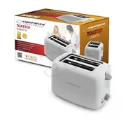 Esperanza Ekt002 Ciabatta 2 slices 600 W White  - 5901299914687 Tosteris
