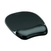 Fellowes Crystal Black Mousepad  Wrist 9112101 peles paliknis
