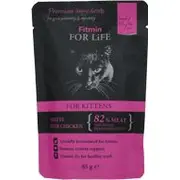 Fitmin  For life saszetka fileciki z kurczakiem w sosie dla kociat 85G Vat009126 8595237015153 Joinedit14189139 kaķu barība