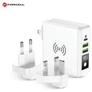 Forcell 4In1 15W Travel Set Bezvadu un īkla Lādētājs Usb C ar Power Bank 8000Maah  Forc4In1 235854 5903396072475 Powerbank mobilā uzlādes iekārta