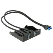Front Panel 3 5 2X Usb 3.0 black  61896 Serveru aksesuāri