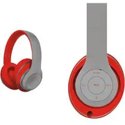 Fs Fh0916Gr Bluetooth 3.0 Austiņas Ar Fm / Aux /Microsd card Funkcijām Pelēki - Sarkanas  43683 aksesuārs mobilajiem telefoniem