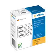 Herma Nummernetik. 3Fach selbstkl. 10X22 mm white/black  4800 biroja tehnikas aksesuāri