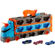 Hot Wheels 2-In-1 Racetrack Transporter Toy Vehicle Blue/Orange  0887961925203 Gvg37 02021002 Gxp-761590 Rotaļu auto un modeļi