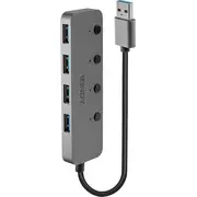 Hub Usb Lindy 3.0 On/Off Switches 4 Port szary 43309 4002888433099  Joinedit44994647