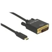 Kab Usb-C  Dvi 241 St-St 1M 4K 30Hz Delock Black 85320 Usb kabelis