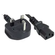 Manhattan Stromkabel Uk-Version  Schwarz 1 8 m 382786 kabelis vads