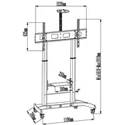 Mobile Tv stand for 52-110 inches  120 kg or an interactive board 360752 stiprinājums