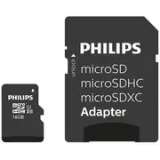 Philips Microsdhc 16Gb class 10/Uhs 1  Adapter Fm16Mp45B Fm16Mp45B/00 Fm16Mp45B/10 atmiņas karte