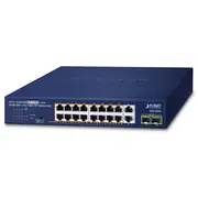 Planet 16-Port 10/100/1000T 802.3At  Poe 2-Port Gsd 2022P komutators