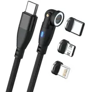 Realpower Magnetic cable 100 Watt 1M black mit Adaptern  439615 Baterija