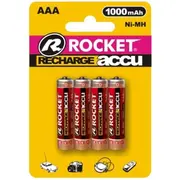 Rocket rechargeable Hr03 1000Mah Blistera iepakojuma 4Gb.  Hr1000B4 Baterija