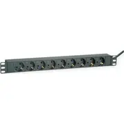 Secomp Roline - Steckdosenleiste Rack einbaufahig 3600 Watt Ausgangsbuchsen 9 1U 48 3 cm 19 2 0M Schwarz 19.07.1621 7611 