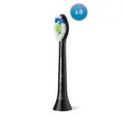 Sonicare Optimal White birstes uzgaļi 8Gab.  melns Hx6068/88 mutes higiēnai
