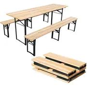 Saska Garden Zestaw Piknikowy Barowy Drewniany Stol I 2 Lawki Skladany 14807016 5902431061177  Joinedit72002066 Dārza mēbeles