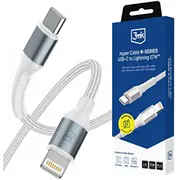 3Mk Hyper Cable N-Series C to Lightning 1M Pd 3.0 9V/3A 27W White 5903108758246  161317 Usb kabelis