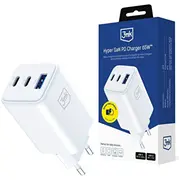 3Mk Usb-C Usb-A Hyper Gan Pd Charger 65W Trademark  - White 5903108640107 14854675 158721-0 iekārtas lādētājs