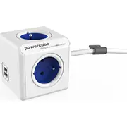 Allocacoc 2402Bl/Freupc power extension 1.5 m 4 Ac outlets Indoor Blue White  8718444085836 Extended Usb 1 5M 24 elektrības pagarinātājs