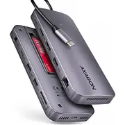 Axagon Hmc-12Gm2 laptop dock/port replicator Wired Usb 3.2 Gen 2 3.1 Type-C Grey  100052223 aksesuārs portatīvajiem datoriem