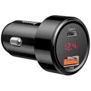 Baseus Ccmlc20C-01 Usb  Type-C Socket 45W Super ātrs auto lādētājs Pd3.0 Qc4.0 Melns Ccmlc20C 01 50572-Uniw 6953156293182 Bsu057Blk iekārtas
