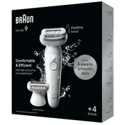 Braun Silk-Epil 9 9-041  Silver 40 tweezers Microgrip Battery 100 - 240 V 50/60 Hz 7500435225212 240V5060 Brn9041 O7500435225212 Ses9-041 Epilators