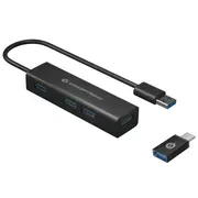 Conceptronic Usb-Hub 4-Port 3.0  -4X3.0 Typc A o.Netzt. sw Hubbies06B Usb centrmezgli