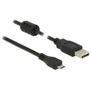 Delock 1.5M  Usb 2.0-A/Usb 2.0 Micro-B A Micro-Usb B black Kab... 84902 kabelis