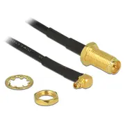 Delock 88936 0.32M Rp-Sma Mmcx black Koaxialkabel  kabelis vads