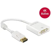 Delock Adapter Displayport 1.2 male  Dvi female 4K Active white 62600 karte