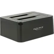 Delock Dual Docking Station Sata Hdd  Usb 3.0 with Clone Function - storage controller 6Gb/S 62661 aksesuārs portatīvajiem datoriem