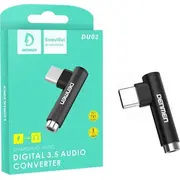 Denmen Techonic Du03 Adapter Usb-C - Jack 3.5Mm Black 029991  6973224872699