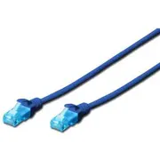 Digitus Patch cord U/Utp kat.5e Pvc 1M blue  Dk1512010/B Dk-1512-010/B tīkla kabelis
