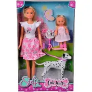 Dolls Steffi Love and Evi walking with the dog 4006592079055  105733605 bērnu rotaļlieta