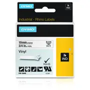 Dymo Rhino Label Ind  Vinyl 19 mm x 5 m black to white 18445