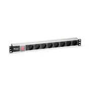 Equip Steckdosenleiste 191He8Fach Schuko 1.8M Alu Schalte  333293 333293Version Drei Ups aksesuāri