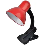 Galda lampa ar klipsi 60W  E27 sarkana Besk 9131695 4750959131695 Joinedit66645665