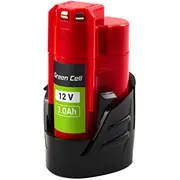 Green Cell Battery for Milwaukee M12 12V 3Ah Replacement B3 4932451388  Ptml12V3 Baterija