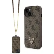 Guess Crossbody 4G Metal Logo Back Case Aizsargapvalks Priekš Apple iPhone 15 Plus  Guhcp15Mp4Tdscpw 154848-Uniw 3666339146955 Gue003180 Gue003180-0 maciņš apvalks mobilajam telefonam