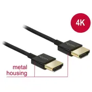 Hdmi Kabel Delock Ethernet A - St/St 0.50M 3D 4K slim  De 84786 kabelis video audio