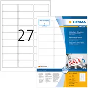Herma Etiketten A4 white 63 5X29 6 mm ablosb. Papier 2700 St.  10300 biroja tehnikas aksesuāri