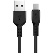 Hoco X20 Ultra Izturīgs-Mīksts Type-C uz Usb 2.4A Datu  Ātrās Uzlādes kabelis 3M Melns 6957531068969