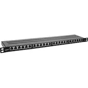 Inline Registered  19 patch panel cat.6a 0.5 u 24-Port with dust projoection negro 76824M