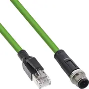 Inline Registered  Industrial network cable M12 4-Pin D-Coded male plug to Rj45 Pur 15M 40415 4043718318582 Joinedit63670973