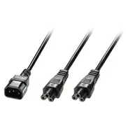 Kabel zasilajacy Lindy Iec-Y-Netzkabel C14 auf 2X C5 2.5M  30370 kabelis datoram
