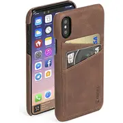 Krusell Sunne 2 Card Cover Apple iPhone X vintage cognac 61104 7394090611042  61104-4 maciņš apvalks mobilajam telefonam