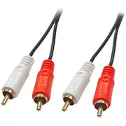 Lindy Cable Rca Cinch x2 - 3M black 35662  4002888356626 kabelis video audio