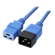 Lindy Iec-Netzverlangerung C19 auf C20 blau 1M extern bulk  30120 kabelis vads