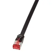 Logilink Cf2113S Slim Line Cat. 6 Patchkabel Rj45-Stecker auf Cat U/Ftp 20.00M black  tīkla kabelis