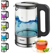 Mesko Kettle Ms 1301B Electric  1850 W 1.7 L Glass/Stainless steel 360 degrees rotational base Black 5903887803915 1301 black Elektriskā Tējkanna